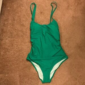 Cupshe Emerald Green Lace-Front One-Piece Swimsuit